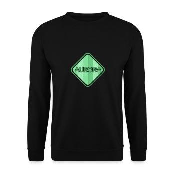 Girl Aurora - Unisex Sweatshirt - black - Front - Alina (178cm) & Michal (187cm)