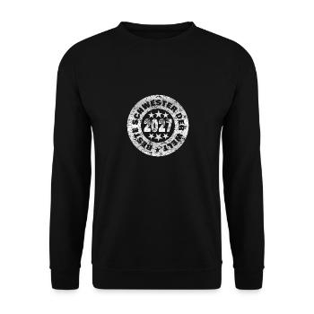 Sister 2027 - Unisex Sweatshirt - black - Front - Alina (178cm) & Michal (187cm)