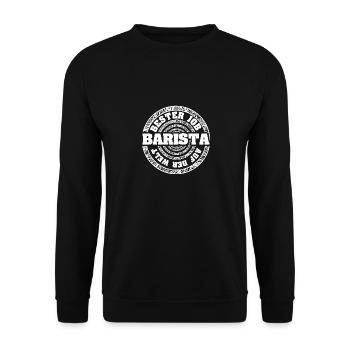 Emploi Barista - Sweat-shirt Unisexe - noir - Devant - Alina (178cm) & Michal (187cm)