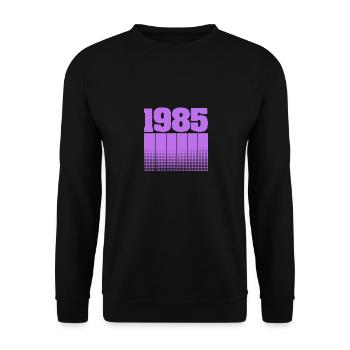 1985 - Unisex Pullover - Schwarz - Vorne - Alina (178cm) & Michal (187cm)