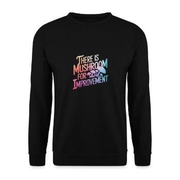Mushroom Mushrooms Funghi Mushroom - Unisex Sweatshirt - black - Front - Alina (178cm) & Michal (187cm)