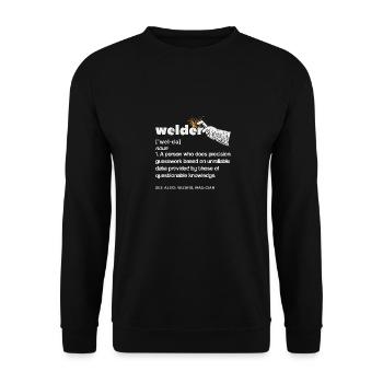 Welder Definition - Unisex Pullover - Schwarz - Vorne - Alina (178cm) & Michal (187cm)