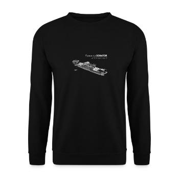 J'peux pas, j'ai plongée sur l'épave du Donator. - Sweat-shirt Unisexe - noir - Devant - Alina (178cm) & Michal (187cm)