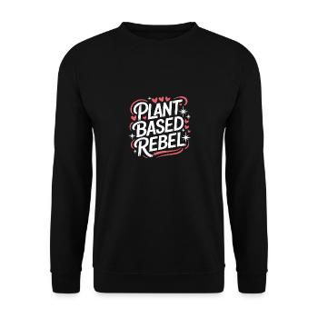 Végétarien Végétalien Végétarien Végétarien - Sweat-shirt Unisexe - noir - Devant - Alina (178cm) & Michal (187cm)