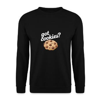 Cookies Cookie Biscuits Biscuits Chocolate - Unisex Sweatshirt - black - Front - Alina (178cm) & Michal (187cm)
