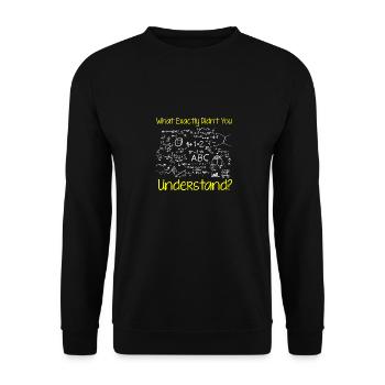 What Exactly Didn't You Understand - Unisex Pullover - Schwarz - Vorne - Alina (178cm) & Michal (187cm)