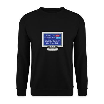 Roses Are Red Violets Are Blue Unexpected - Unisex Pullover - Schwarz - Vorne - Alina (178cm) & Michal (187cm)