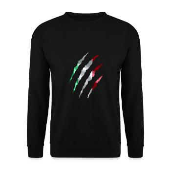 Italia Italy Italian Flag Italian Flag - Unisex Sweatshirt - black - Front - Alina (178cm) & Michal (187cm)