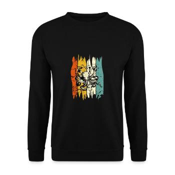 octopus - Unisex Sweatshirt - black - Front - Alina (178cm) & Michal (187cm)