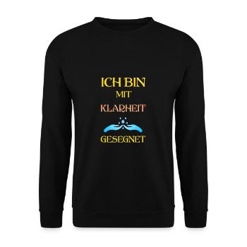 Je suis béni de lucidité - Sweat-shirt Unisexe - noir - Devant - Alina (178cm) & Michal (187cm)