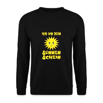 Ich bin Dein Sonnenschein - Paarmotiv - Unisex Pullover - Schwarz - Vorne - Alina (178cm) & Michal (187cm)
