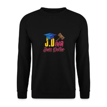 JDiva Juris Doctor - Unisex Pullover - Schwarz - Vorne - Alina (178cm) & Michal (187cm)