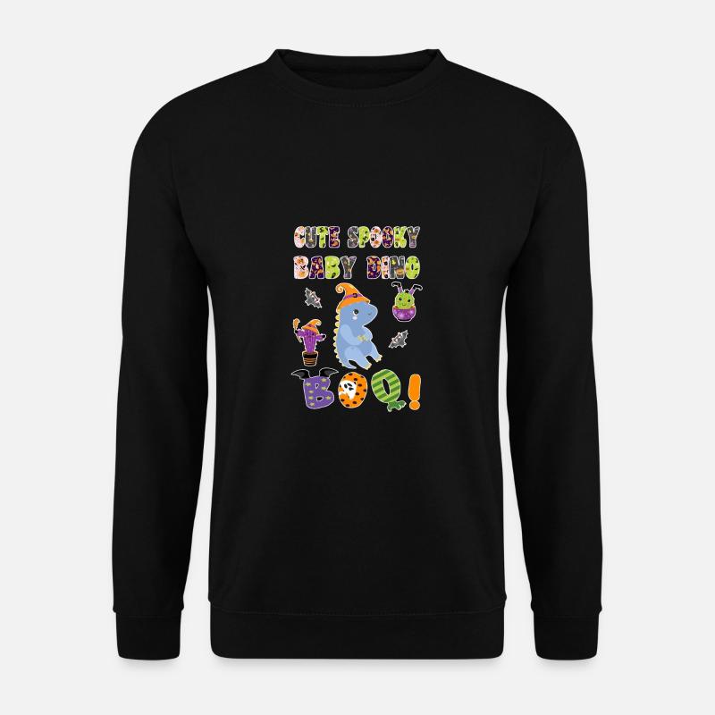 Cute Spooky Baby Dino Halloween Boo 2 - Unisex Pullover - Schwarz
