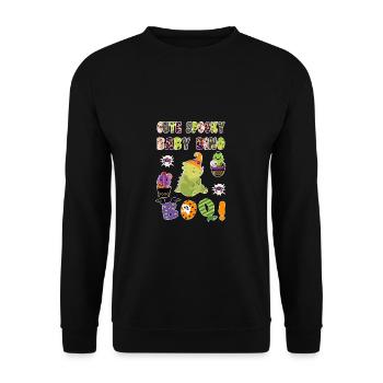 Mignon Spooky Baby Dino Halloween Boo 3 - Sweat-shirt Unisexe - noir - Devant - Alina (178cm) & Michal (187cm)