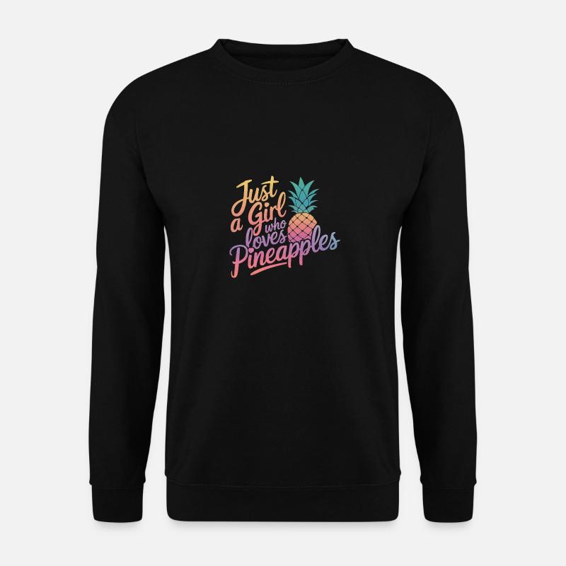 Pineapple tropical hawaiian fruit - Unisex Sweatshirt - black
