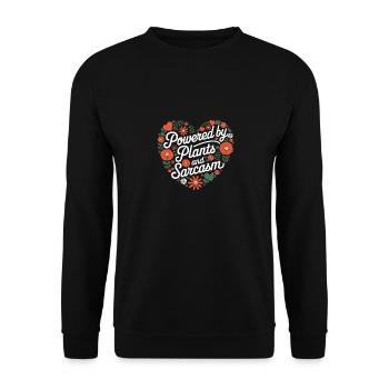 Végétarien Végétalien Végétarien Végétarien - Sweat-shirt Unisexe - noir - Devant - Alina (178cm) & Michal (187cm)