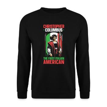 Columbus Day America 1492 USA Discovery - Unisex Sweatshirt - black - Front - Alina (178cm) & Michal (187cm)