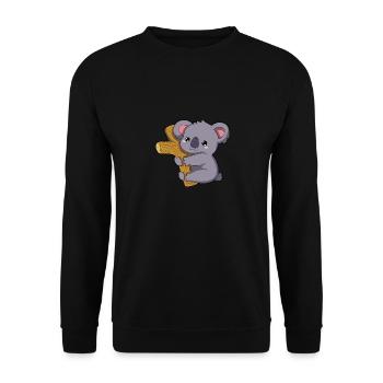 Koala - Unisex Sweatshirt - black - Front - Alina (178cm) & Michal (187cm)