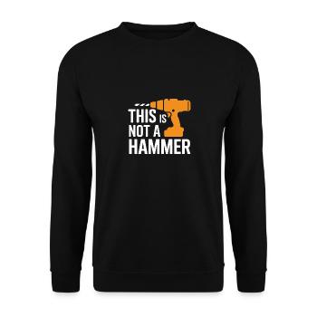 Funny DIY Handyman Repairman - Unisex Sweatshirt - black - Front - Alina (178cm) & Michal (187cm)