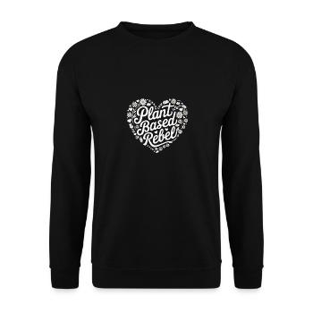 Végétarien Végétalien Végétarien Végétarien - Sweat-shirt Unisexe - noir - Devant - Alina (178cm) & Michal (187cm)