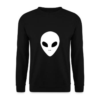Aliens Alien Head - Unisex Sweatshirt - black - Front - Alina (178cm) & Michal (187cm)