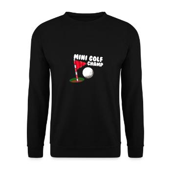 Golf Champ - Unisex Pullover - Schwarz - Vorne - Alina (178cm) & Michal (187cm)