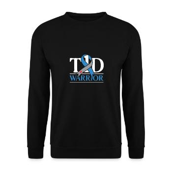Type 1 Diabetes T1D Warrior - Unisex Pullover - Schwarz - Vorne - Alina (178cm) & Michal (187cm)