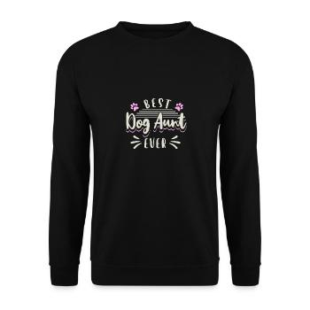 Best Dog Aunt Ever - Unisex Pullover - Schwarz - Vorne - Alina (178cm) & Michal (187cm)