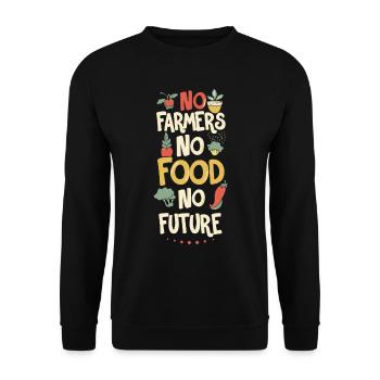 Pas d’agriculteurs, pas de nourriture, pas d’avenir, d’agriculteur, d’agriculteur - Sweat-shirt Unisexe - noir - Devant - Alina (178cm) & Michal (187cm)