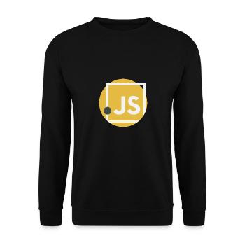 JavaScript point JS - Sweat-shirt Unisexe - noir - Devant - Alina (178cm) & Michal (187cm)