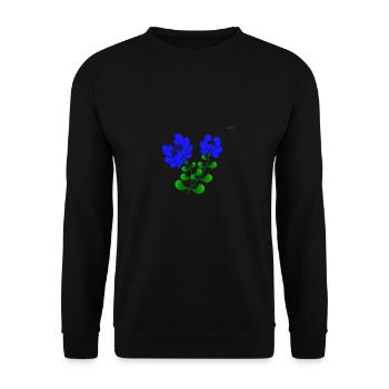Blue folk art motive #4 - Unisex Sweatshirt - black - Front - Alina (178cm) & Michal (187cm)