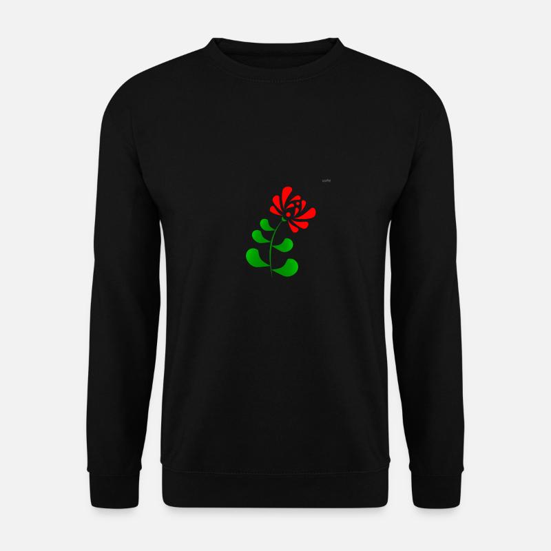 Red folk art #4 - Unisex Sweatshirt - black