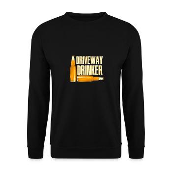 Driveway Drinker - Unisex Pullover - Schwarz - Vorne - Alina (178cm) & Michal (187cm)