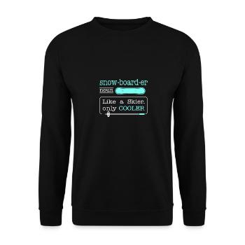 Snowboarder Definition - Unisex Pullover - Schwarz - Vorne - Alina (178cm) & Michal (187cm)