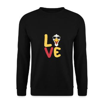 Goose - Unisex Sweatshirt - black - Front - Alina (178cm) & Michal (187cm)