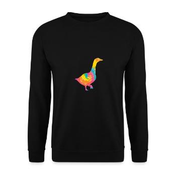 Goose - Unisex Sweatshirt - black - Front - Alina (178cm) & Michal (187cm)