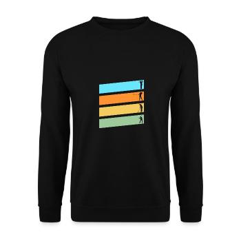 Golfers Golf - Unisex Sweatshirt - black - Front - Alina (178cm) & Michal (187cm)
