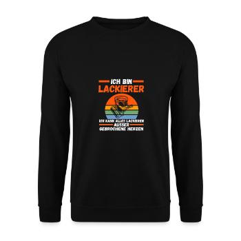 Car Painter Vehicle Painter Painter - Unisex Sweatshirt - black - Front - Alina (178cm) & Michal (187cm)