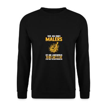 Maître Peintre Compagnon Peintre - Sweat-shirt Unisexe - noir - Devant - Alina (178cm) & Michal (187cm)