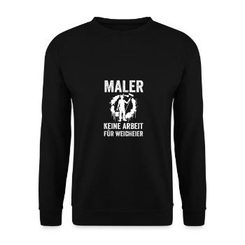 Maître Peintre Compagnon Peintre - Sweat-shirt Unisexe - noir - Devant - Alina (178cm) & Michal (187cm)