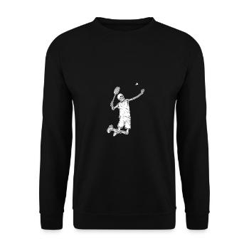Federball Badminton - Unisex Pullover - Schwarz - Vorne - Alina (178cm) & Michal (187cm)