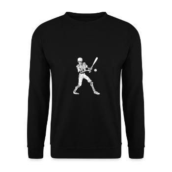 Baseballspieler Baseball - Unisex Pullover - Schwarz - Vorne - Alina (178cm) & Michal (187cm)
