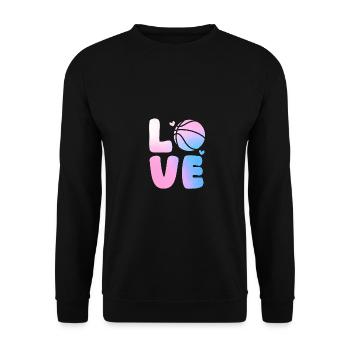 Basketball Players Basketball - Unisex Sweatshirt - black - Front - Alina (178cm) & Michal (187cm)