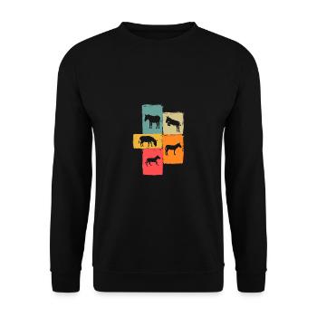 Âne - Sweat-shirt Unisexe - noir - Devant - Alina (178cm) & Michal (187cm)