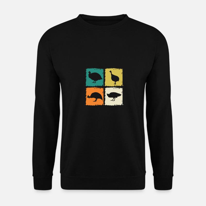 Hühner Hahn Perlhuhn - Unisex Pullover - Schwarz