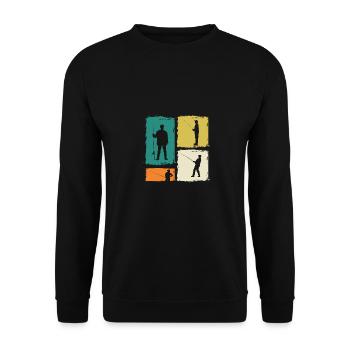 Angler Fishing - Unisex Sweatshirt - black - Front - Alina (178cm) & Michal (187cm)