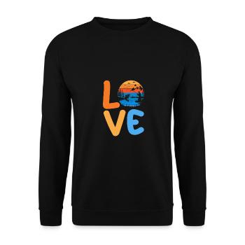 Angler Fishing - Unisex Sweatshirt - black - Front - Alina (178cm) & Michal (187cm)