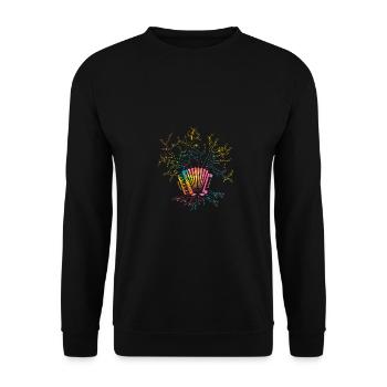 Accordion Player Accordion - Unisex Sweatshirt - black - Front - Alina (178cm) & Michal (187cm)