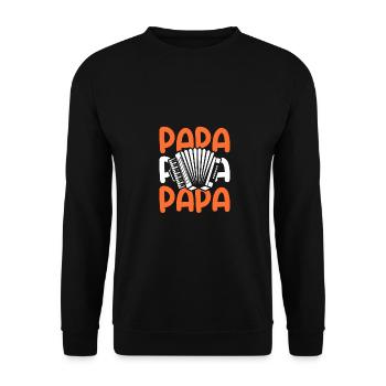 accordion player dad father accordion - Unisex Sweatshirt - black - Front - Alina (178cm) & Michal (187cm)