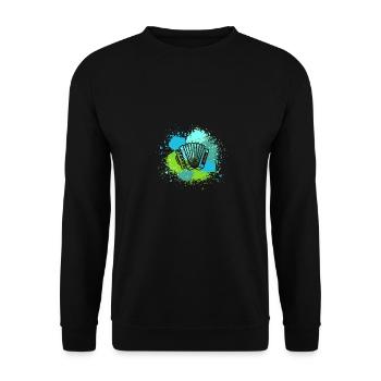 Accordion Player Accordion - Unisex Sweatshirt - black - Front - Alina (178cm) & Michal (187cm)